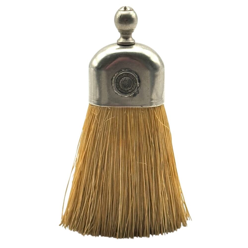 Unbranded Vintage Silver Tone Crumb Brush Table Butler Decorative Medallion